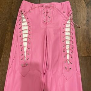 I am Gia pink leather pants